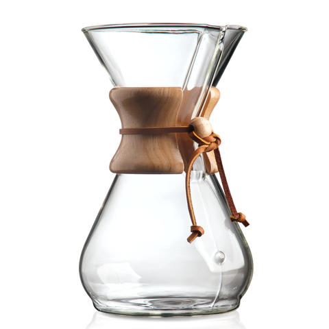 The Chemex 6 cup. Such a stylish way of brewing great coffee at home.